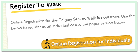 Calgary Seniors Walk - Online Registration 
